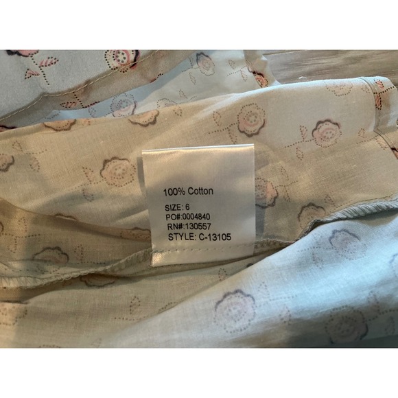 Papillon Clover Floral Tiered Dress - Girls Size 6 Blue Pink New With Tags - Picture 4 of 6